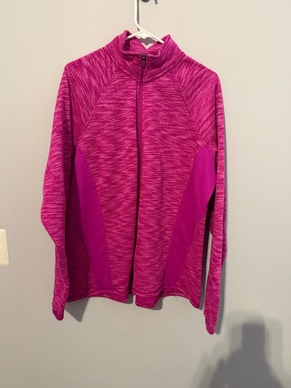 tek gear Pink Space-Dye Quarter-Zip Active Jacket